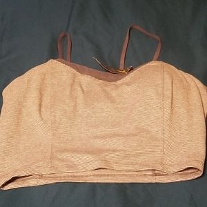 Striped crop athletic top